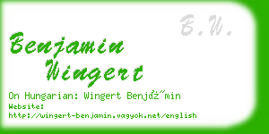 benjamin wingert business card